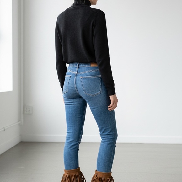 Women’s Brown Fringe Minnetonka Mid-Calf Boots - Picture 2 of 8